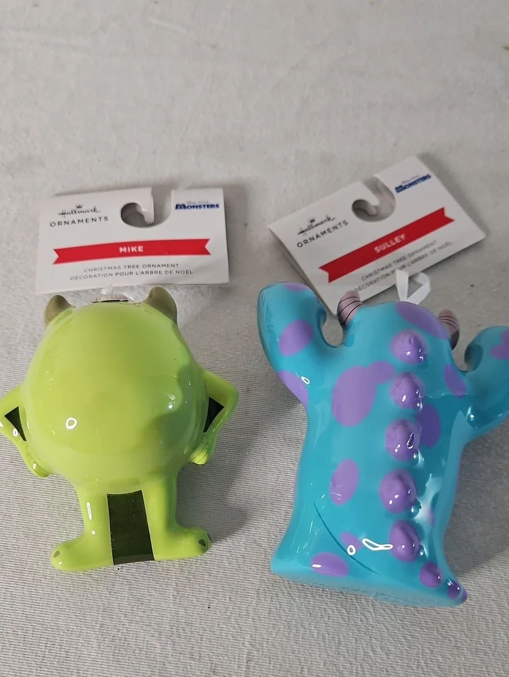Pair Of Hallmark Disney Pixar Monsters IncDecoupage Ornaments